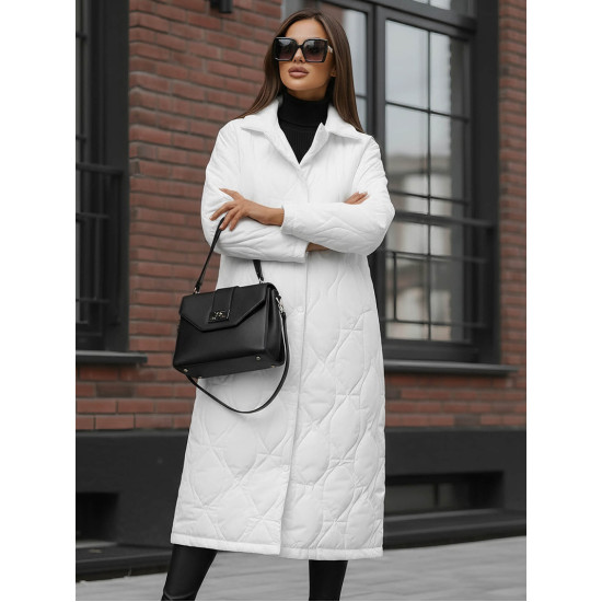 Sieviešu balts ziemas mētelis Fox Sieviešu jakas