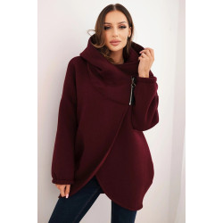 Sieviešu bordo džemperis apsildīts ar Joniņa slāni.