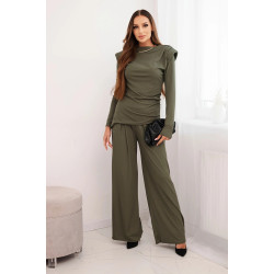 Sieviešu tērpa komplekts chaki krāsā Emit