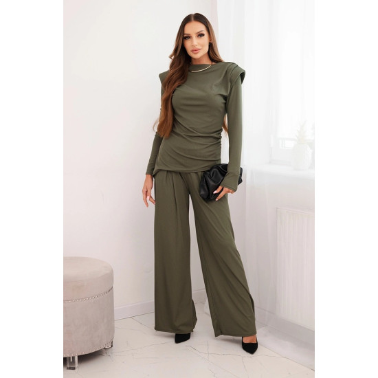 Sieviešu tērpa komplekts chaki krāsā Emit Sieviešu uzvalki