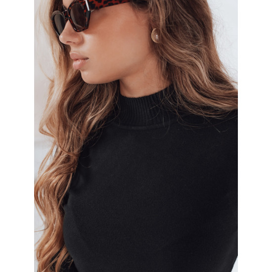 Sieviešu melns adīts džemperis Lena Sieviešu džemperi