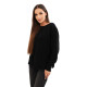 Sieviešu melns džemperis Biank