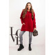 Sieviešu sarkans džemperis ar rituālieni Wine Džemperi ar kapuci