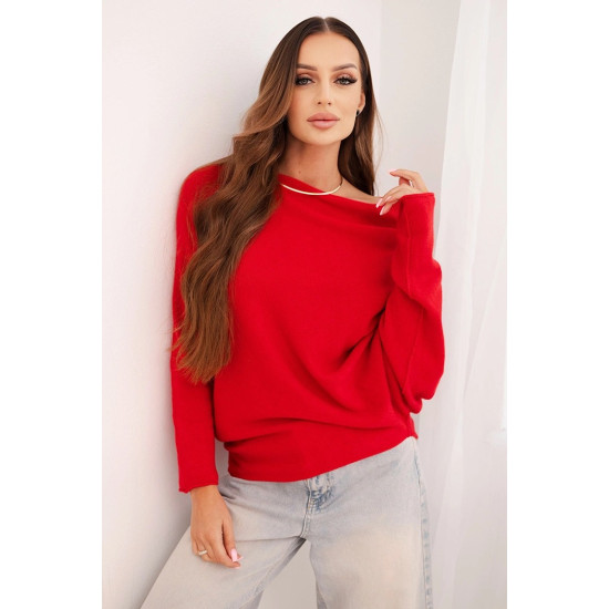 Sieviešu sarkans adīts džemperis Anita. Sieviešu džemperi