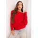 Sieviešu sarkans adīts džemperis Anita. Sieviešu džemperi