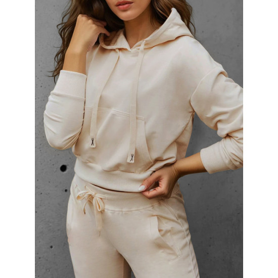 Sieviešu tumši brūns džemperis ar gumiju Sonija. Džemperi ar kapuci