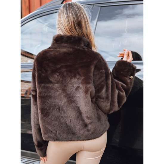 Sieviešu tumši brūns īss kažociņš Ariel Jakas