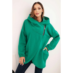 Sieviešu zaļais džemperis apsildīts ar Jonit gripu