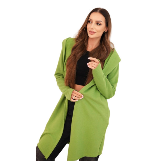 Sieviešu zaļš adīts džemperis ar nūjiņām Alisonai Sieviešu džemperi