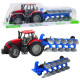 Sarkans traktors ar arklu 24808 - Rotaļlietu automašīnas Sarkans traktors ar arklu Būvniecība un lauksaimniecība