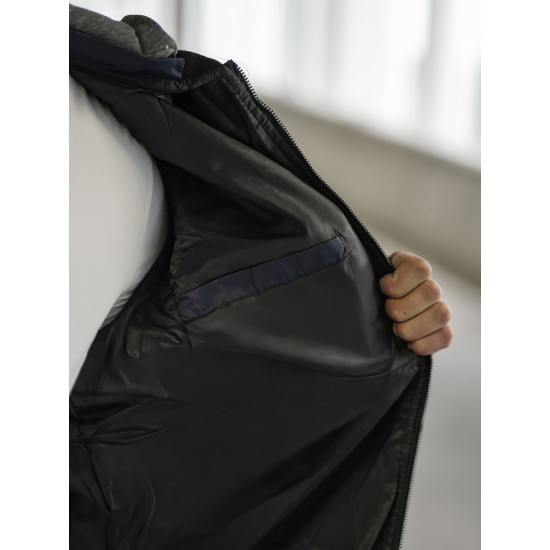 Tumši zila vīriešu jaka ar kapuci Lator JS/8M986/215