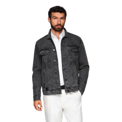 Vīriešu melna džinsa jaka Auger