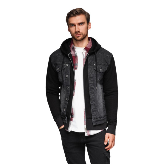 Vīriešu melna džinsa jaka Ofen Rudens/Pavasaris