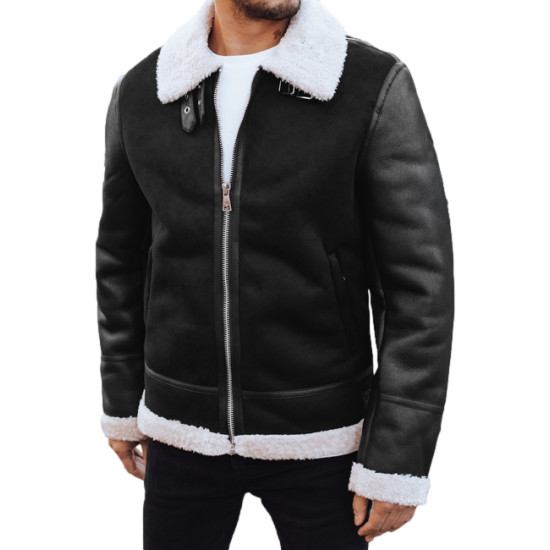 Vīriešu melna ādas jaka Mito Ādas jakas