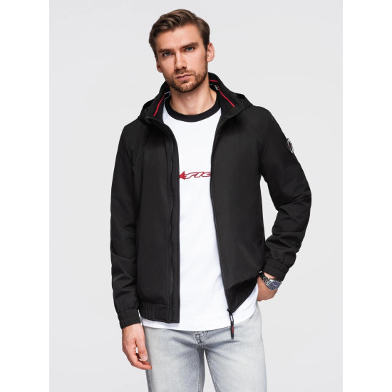 Vīriešu melna jaka Kenit Vīriešu jakas un mēteļi