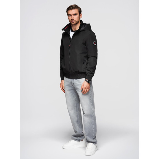 Vīriešu melna jaka Kenit Vīriešu jakas un mēteļi