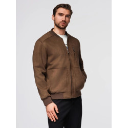 Vīriešu brūna mākslīgās ādas jaka Vilin