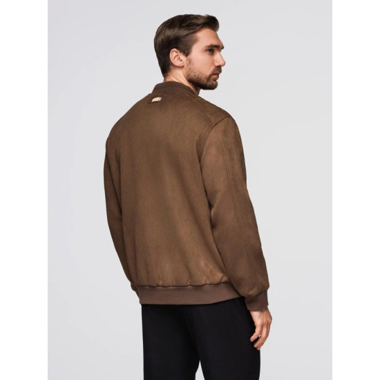 Vīriešu brūna mākslīgās ādas jaka Vilin Ādas jakas