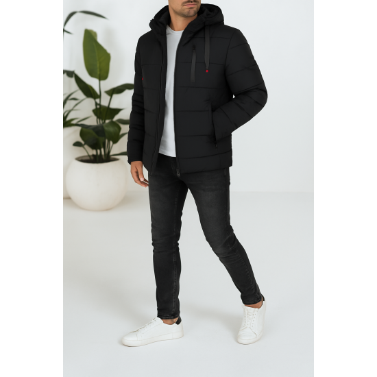 Men's black winter jacket Nevan Jackets