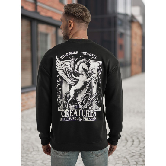 Vīriešu melns džemperis ar kapuci Mafia Džemperi ar uzrakstiem