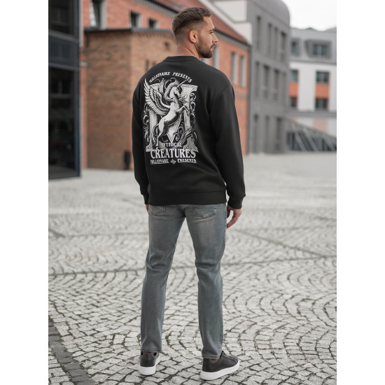 Vīriešu melns džemperis ar kapuci Mafia Džemperi ar uzrakstiem