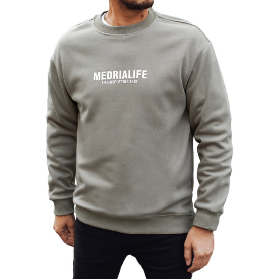 Vīriešu pelēks džemperis Medrialife Džemperi bez kapuciņiem