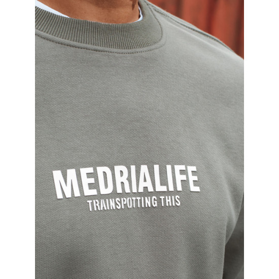 Vīriešu pelēks džemperis Medrialife Džemperi bez kapuciņiem