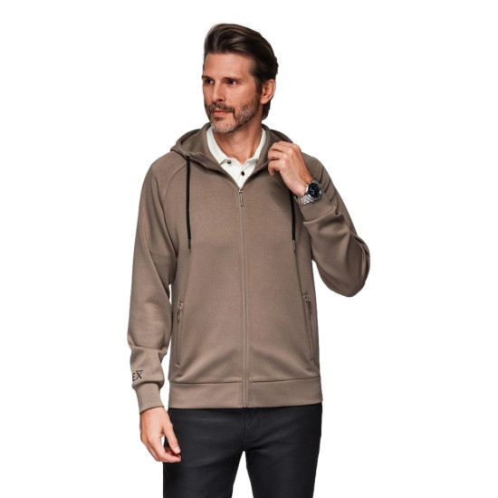 Vīrišķis brūns džemperis Dony Džemperi ar kapuci