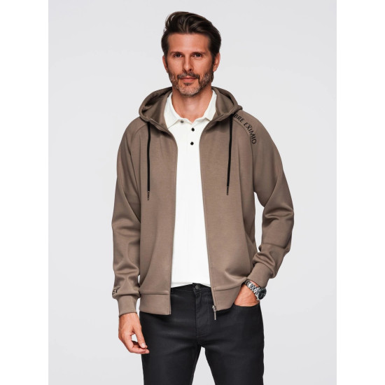 Vīrišķis brūns džemperis Dony Džemperi ar kapuci