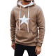 Vīriešu brūns džemperis ar kapuci Star