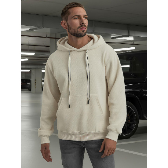 Brūns vīriešu džemperis ar kapuci Carla Džemperi ar kapuci