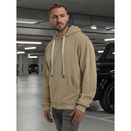 Vīriešu brūns džemperis ar kapuci Race Džemperi ar kapuci