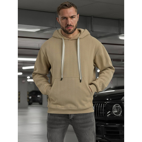 Vīriešu brūns džemperis ar kapuci Race Džemperi ar kapuci