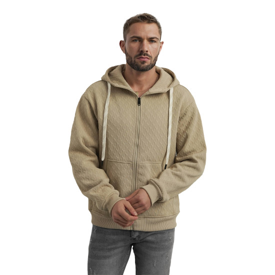 Vīriešu brūna sporta jaka ar kapuci Sport Džemperi ar kapuci