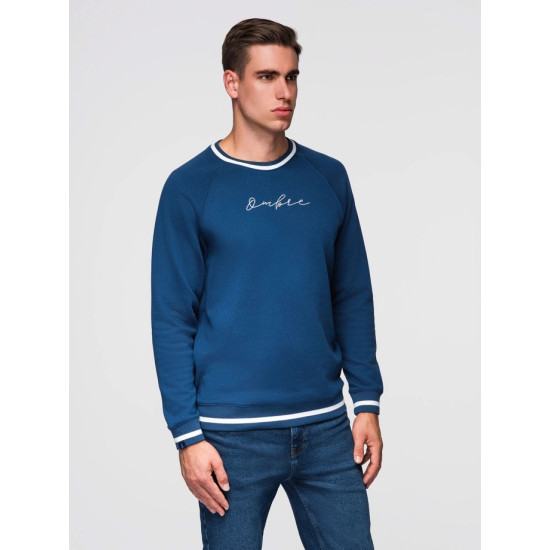 Vīriešu tumši zils džemperis Ombre Džemperi bez kapuciņiem