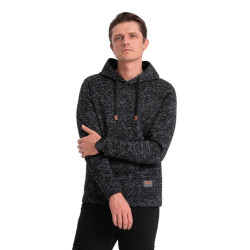 Vīriešu tumši pelēks džemperis ar kapuci One Vīriešu tumši pelēks džemperis ar kapuci One