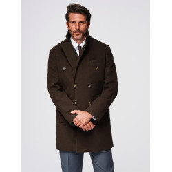 Vīrišķīgs tumši brūns mētelis Elegantās