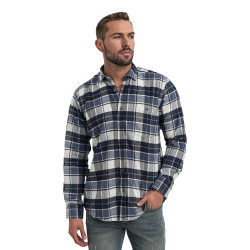 Vīriešu tumši zils rūtains krekls Marino