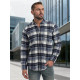 Vīriešu tumši zils rūtains krekls Marino Krekli