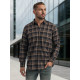 Vīriešu tumši zili brūns rūtains krekls Marino Krekli