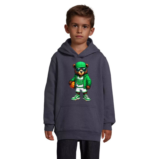 Bērnu zilais sporta krekls Lācis ar bumbu Džemperi bērniem