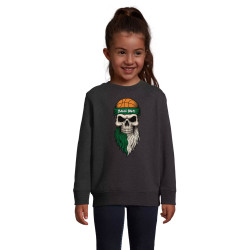 Bērnu melns džemperis Zaļš un balts