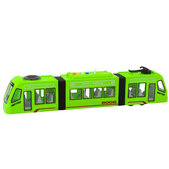 Zaļais pilsētas metro ar gaismas un skaņas efektiem 22970 - Rotaļlietu automašīnas Zaļais pilsētas metro ar gaismas un skaņas efektiem Autobusi