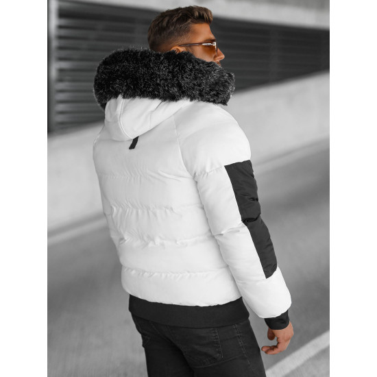 Vīriešu ziemas balta jaka Vitor O/M798Z