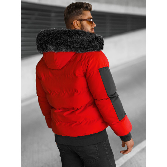 Vīriešu sarkana ziemas jaka Vitor O/M798Z