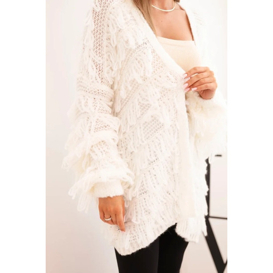 Sieviešu balts kardigāns Uma Sieviešu džemperi