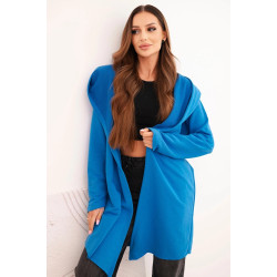 Sieviešu zils adīts džemperis ar raksturu Alison