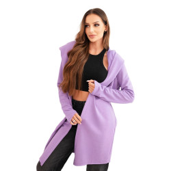 Sieviešu violetais adītais džemperis ar piedurkni Alison.