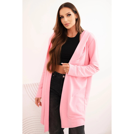 Sieviešu dzijas rožu džemperis ar pogu Alison Sieviešu džemperi