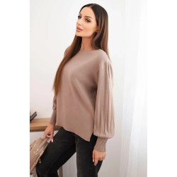 Sieviešu gaiši brūns kardigāns Biank Sieviešu gaiši brūns kardigāns Biank